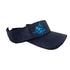 Redfish Outline in Blue on Black Visor - KnottyTails